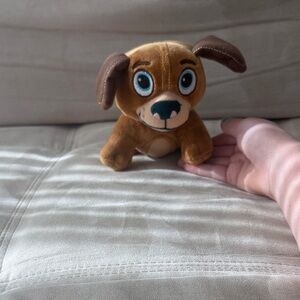 Brown Plush Dog Toy-with cage
